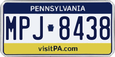 PA license plate MPJ8438
