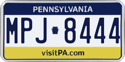 PA license plate MPJ8444