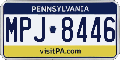 PA license plate MPJ8446