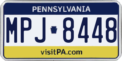 PA license plate MPJ8448