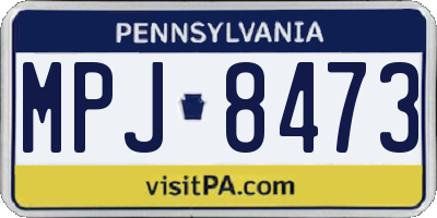 PA license plate MPJ8473