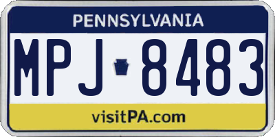 PA license plate MPJ8483