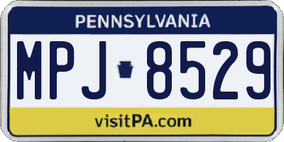 PA license plate MPJ8529