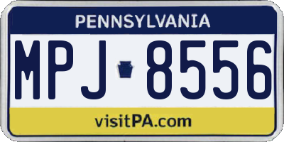 PA license plate MPJ8556