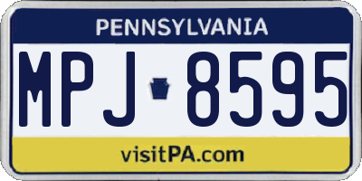 PA license plate MPJ8595