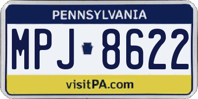 PA license plate MPJ8622