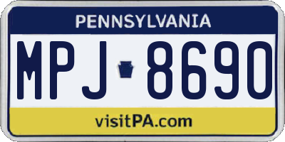 PA license plate MPJ8690