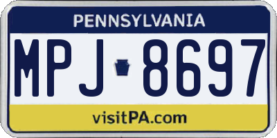 PA license plate MPJ8697