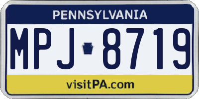 PA license plate MPJ8719