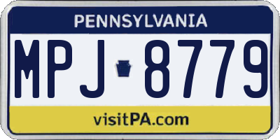 PA license plate MPJ8779