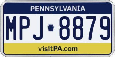 PA license plate MPJ8879