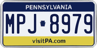 PA license plate MPJ8979