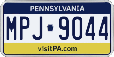 PA license plate MPJ9044
