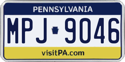 PA license plate MPJ9046