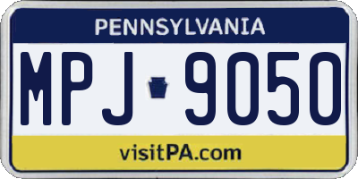 PA license plate MPJ9050