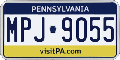 PA license plate MPJ9055