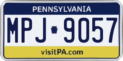 PA license plate MPJ9057