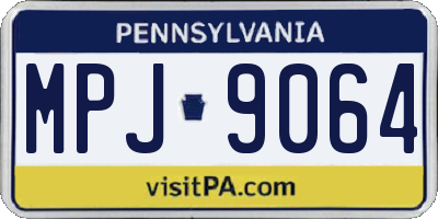 PA license plate MPJ9064