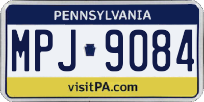 PA license plate MPJ9084