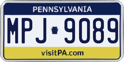 PA license plate MPJ9089