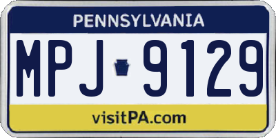 PA license plate MPJ9129