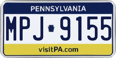 PA license plate MPJ9155