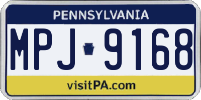 PA license plate MPJ9168