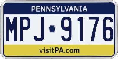 PA license plate MPJ9176