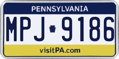 PA license plate MPJ9186