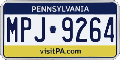 PA license plate MPJ9264
