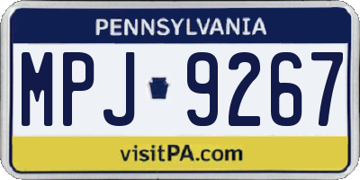 PA license plate MPJ9267