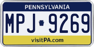 PA license plate MPJ9269