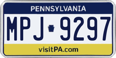PA license plate MPJ9297