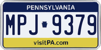 PA license plate MPJ9379