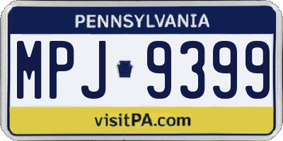 PA license plate MPJ9399