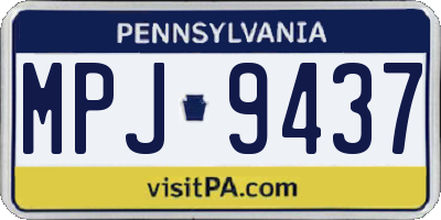 PA license plate MPJ9437