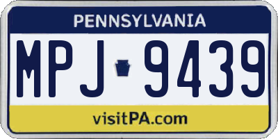 PA license plate MPJ9439