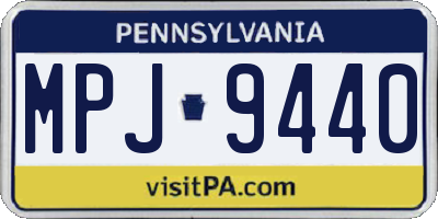 PA license plate MPJ9440