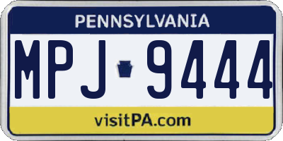 PA license plate MPJ9444