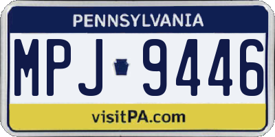 PA license plate MPJ9446