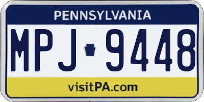 PA license plate MPJ9448