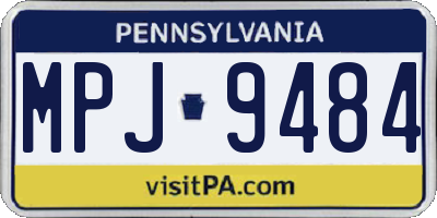 PA license plate MPJ9484