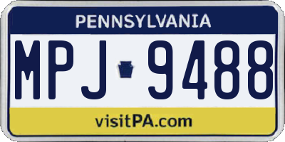 PA license plate MPJ9488