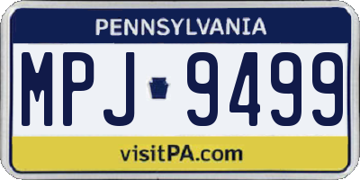 PA license plate MPJ9499