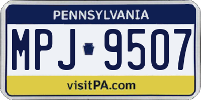 PA license plate MPJ9507