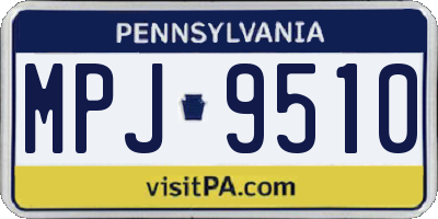 PA license plate MPJ9510