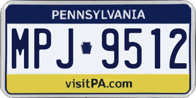 PA license plate MPJ9512