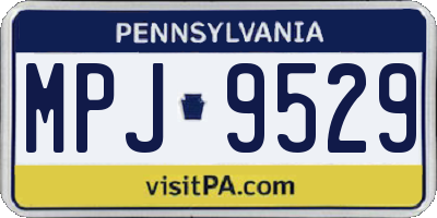 PA license plate MPJ9529