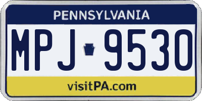 PA license plate MPJ9530