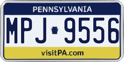 PA license plate MPJ9556